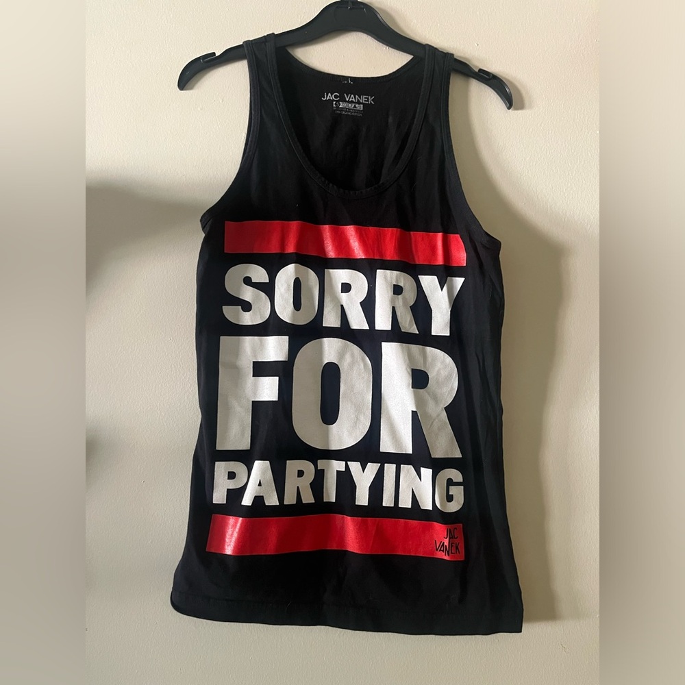 Sorry for Partying Jac Vanek Tank